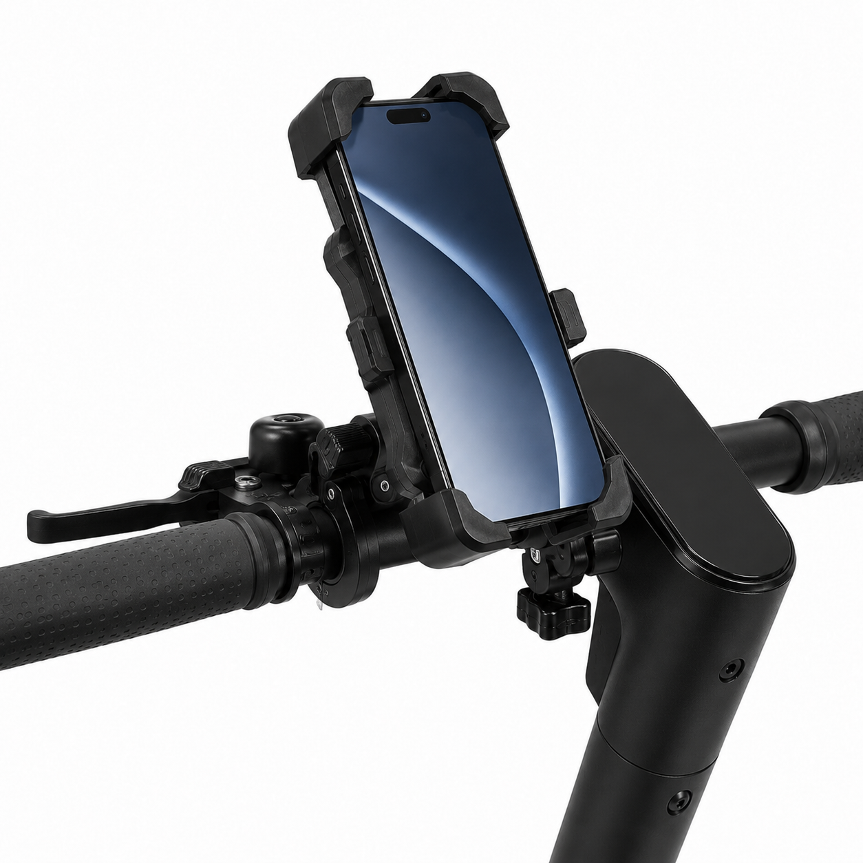 Universal Handyhalterung für E-Scooter – Sicherer 4 Punkt Halt & flexibel einstellbar